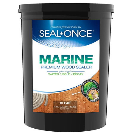 Seal-Once 5 GAL MARINE Premium Wood Sealer SO8614